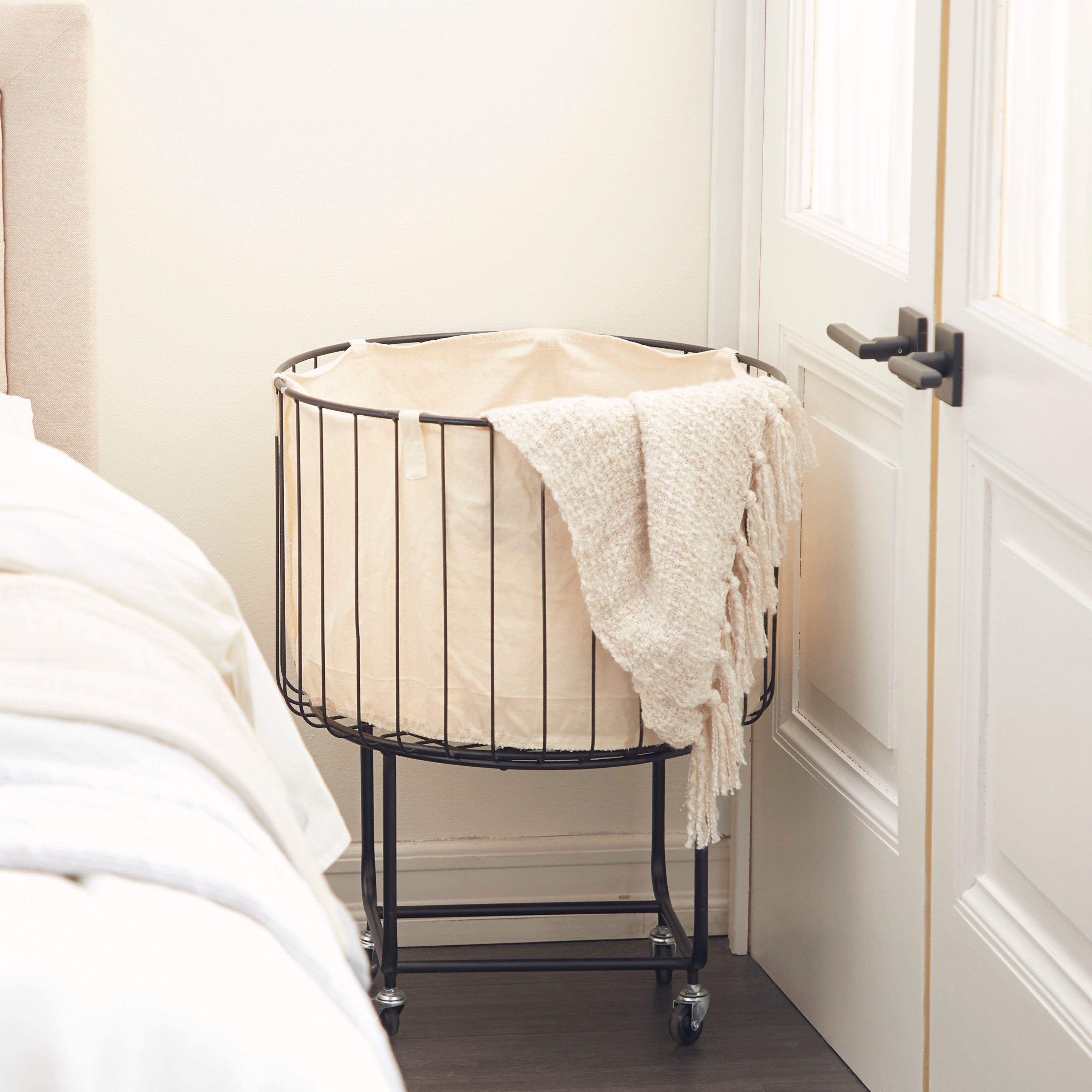 Basket Storage Cart with Wheels