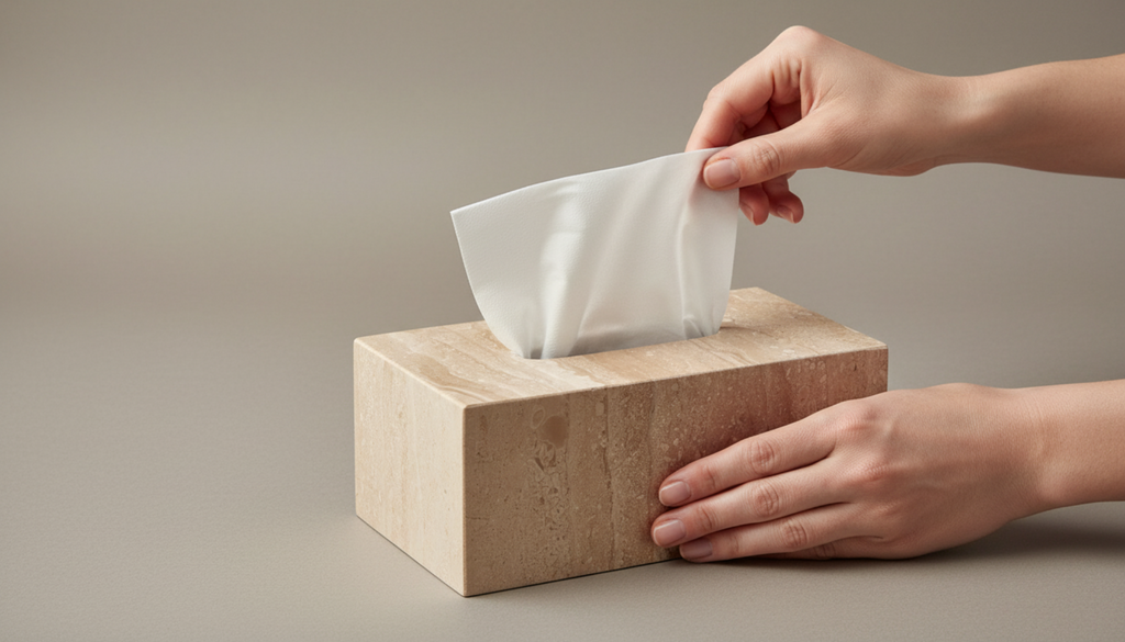 Marble Rectangular Tissue Box