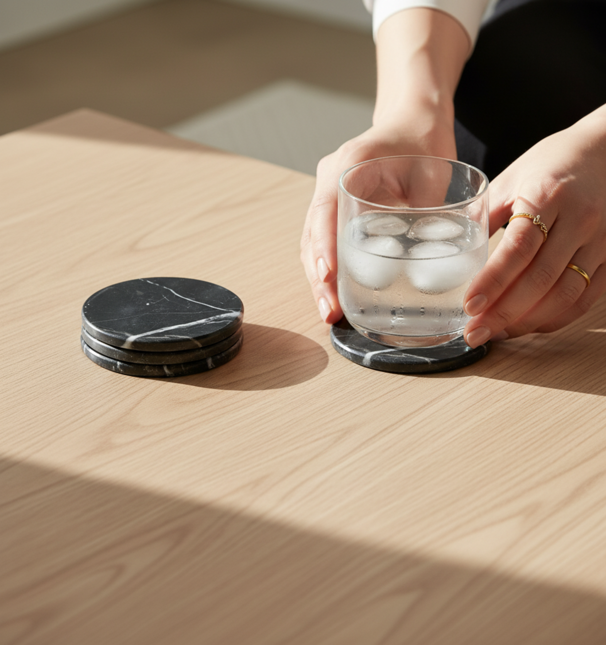 Marble Coasters Set - 4 Ps