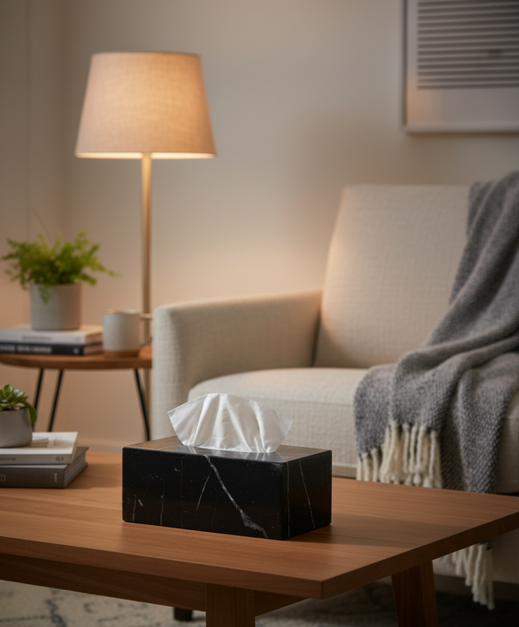Marble Rectangular Tissue Box