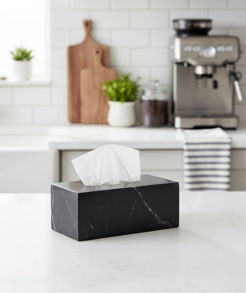 Marble Rectangular Tissue Box