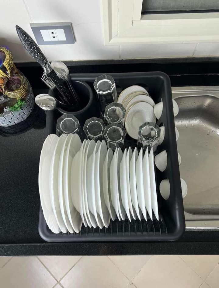 Dish Drying Rack with Drain Spout