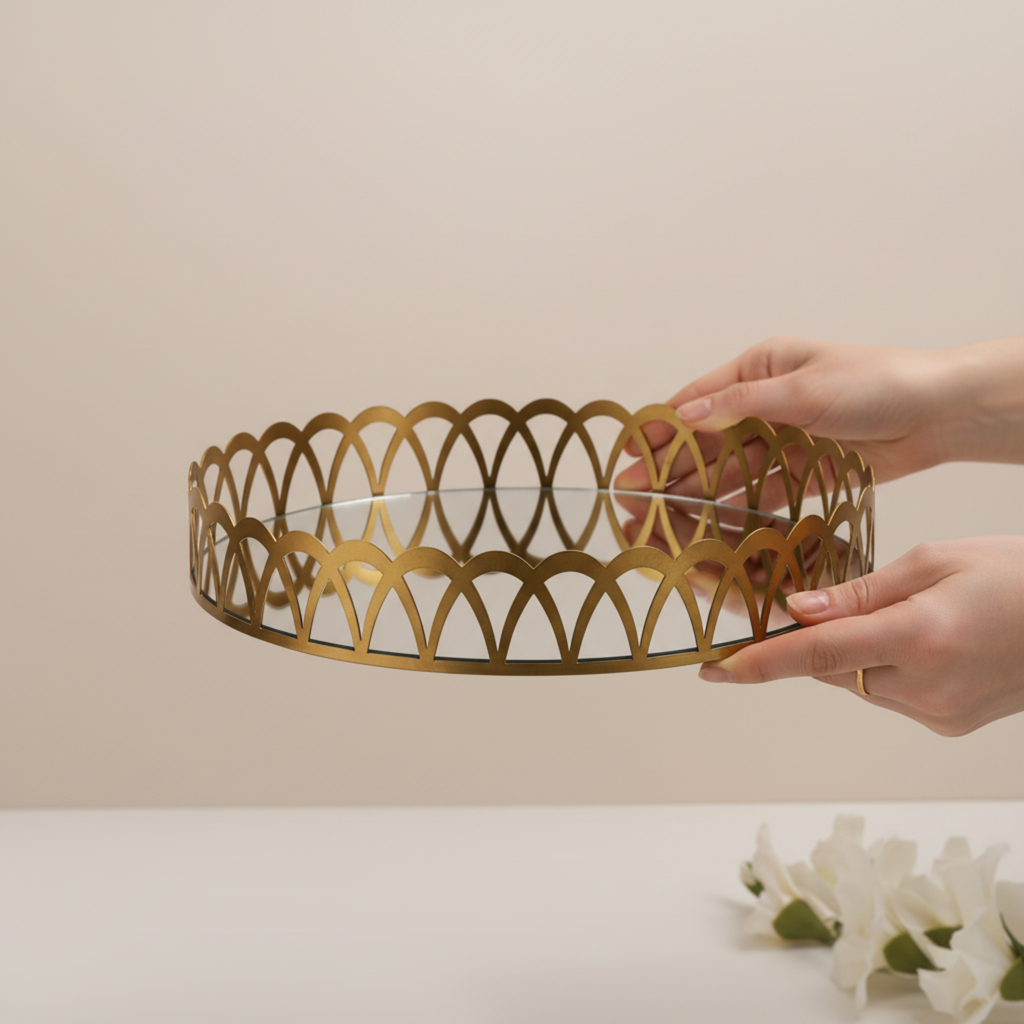 Circular Mirror Tray