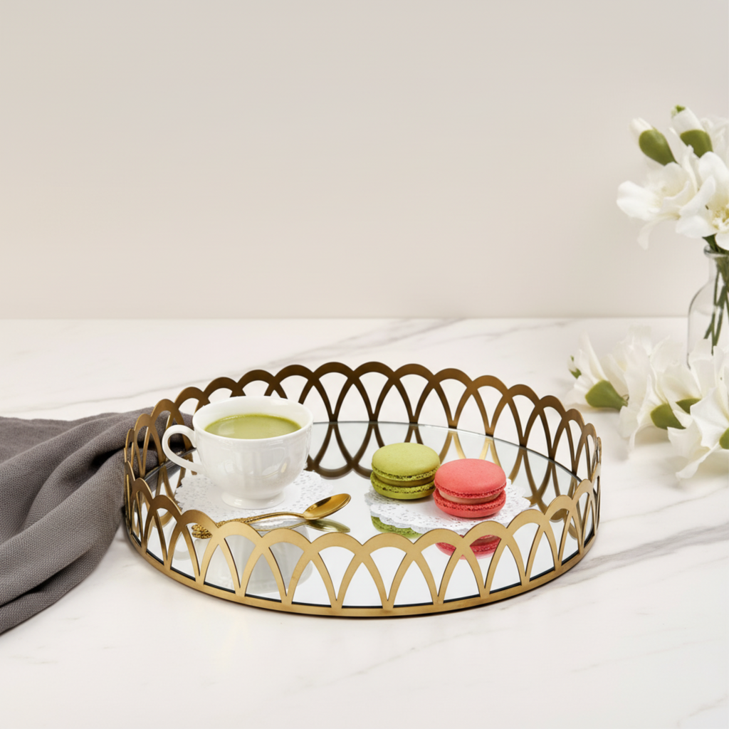 Circular Mirror Tray