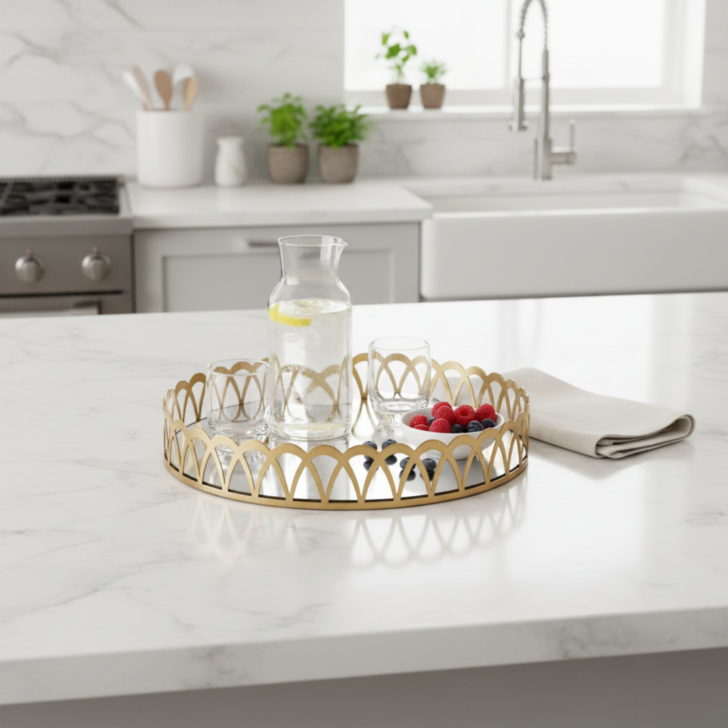 Circular Mirror Tray