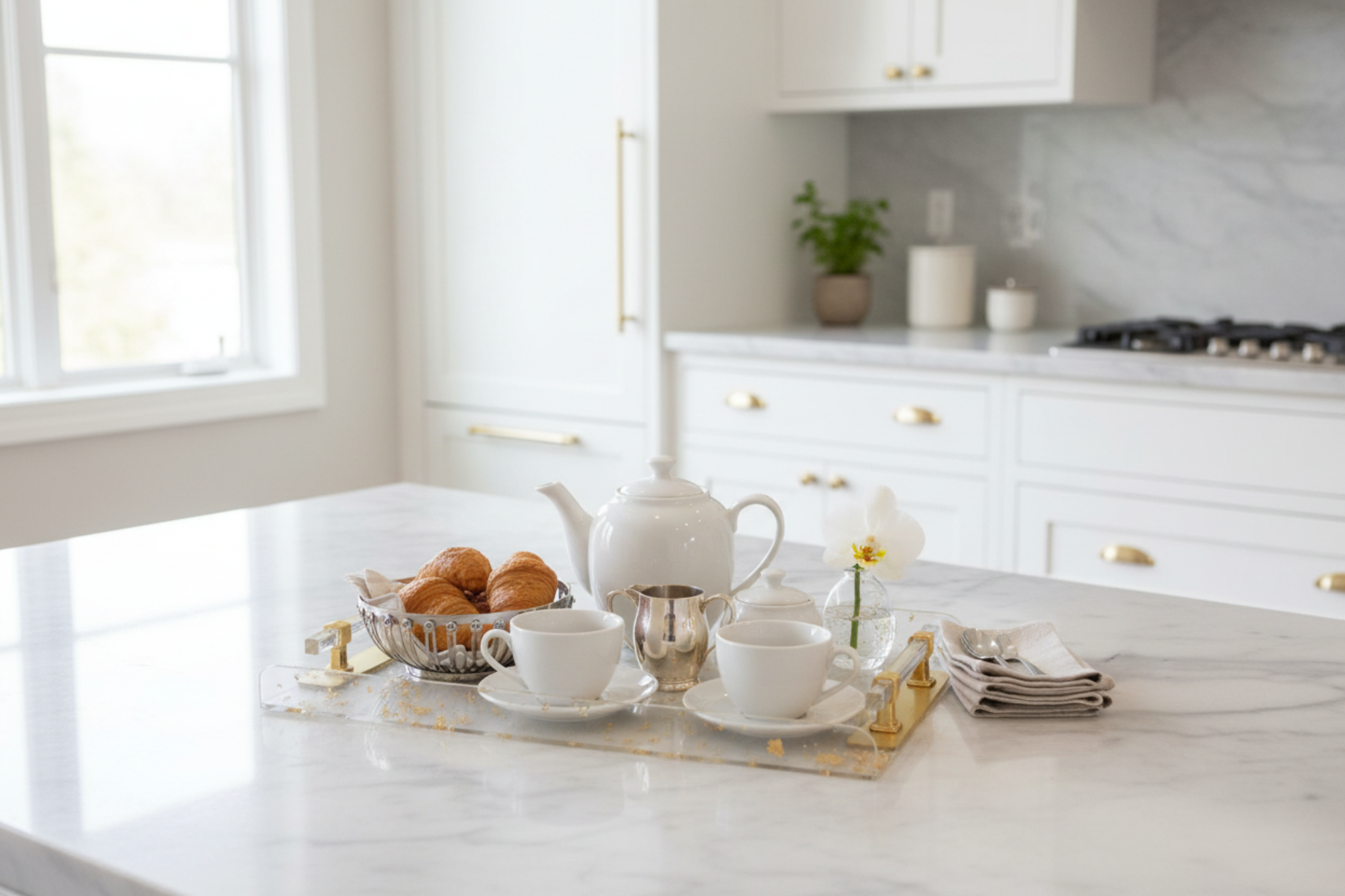 Golden Tray Set - 2 Pcs