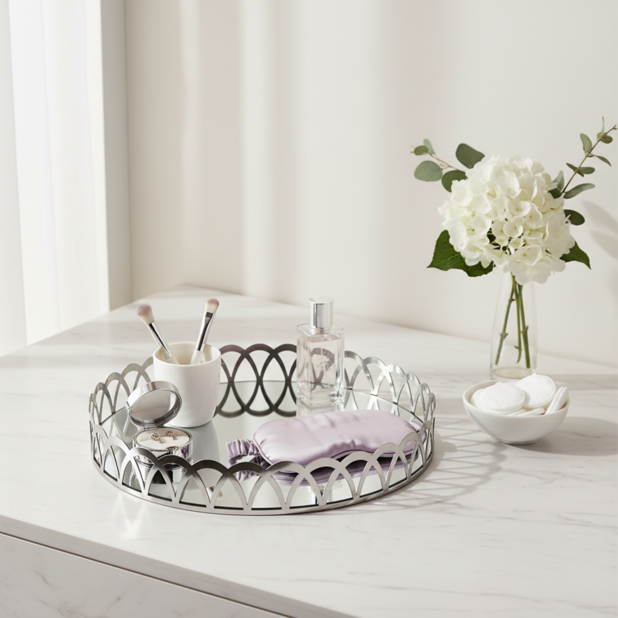 Circular Mirror Tray