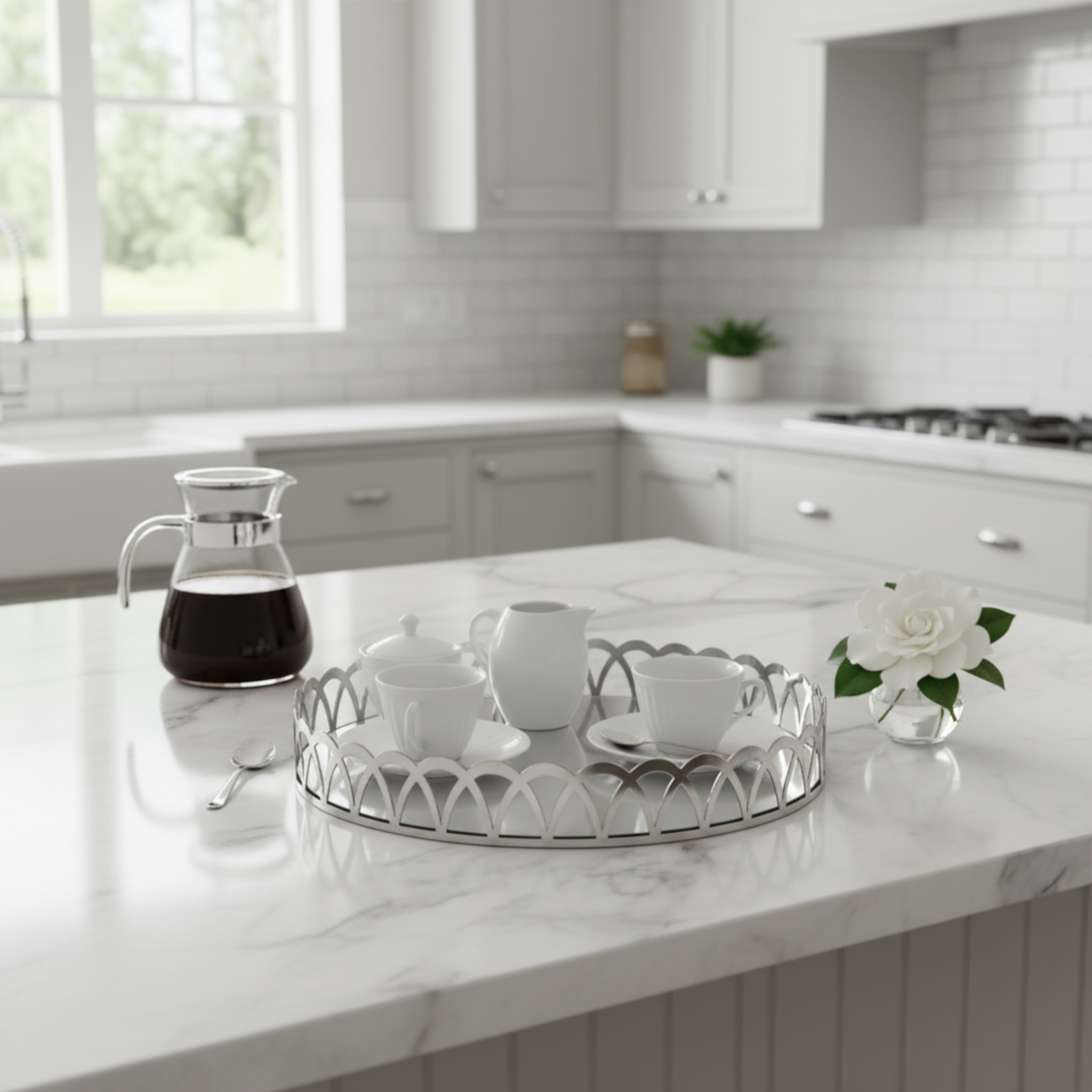 Circular Mirror Tray