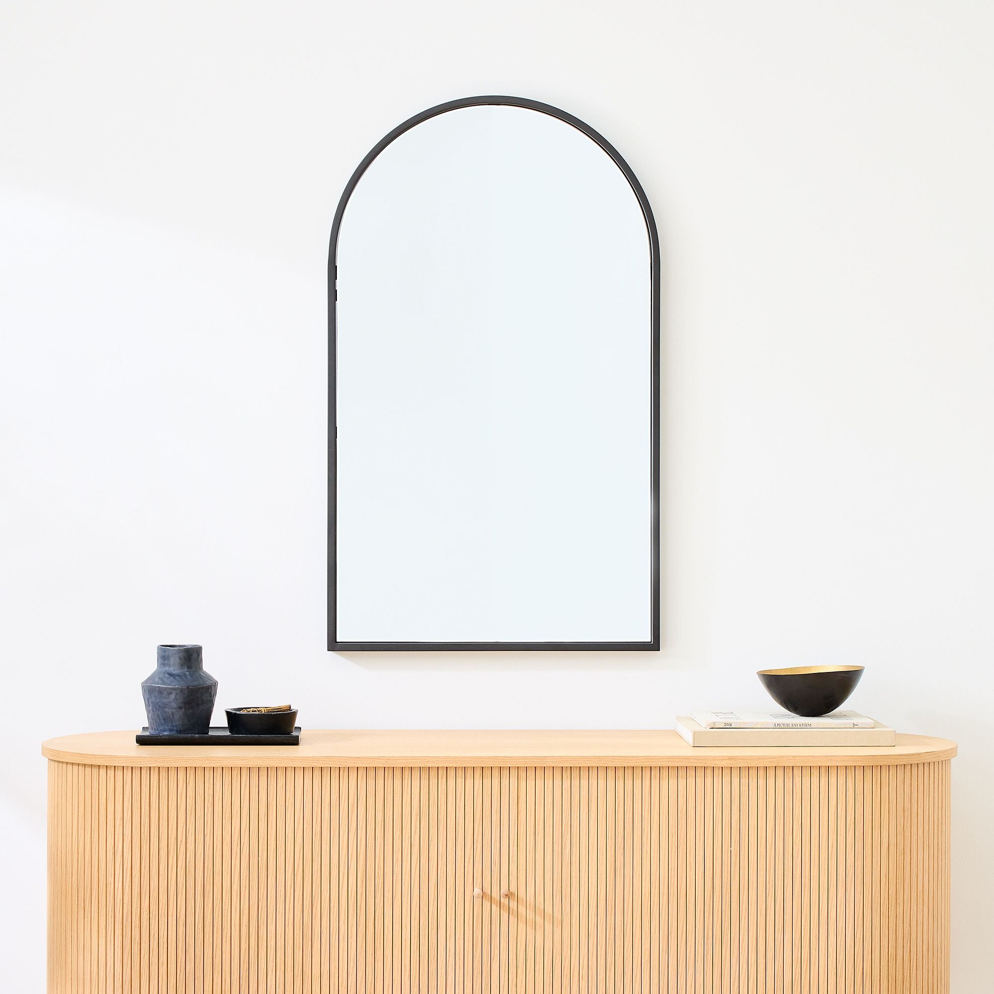 Metal Frame Arched Wall Mirror