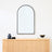 Metal Frame Arched Wall Mirror
