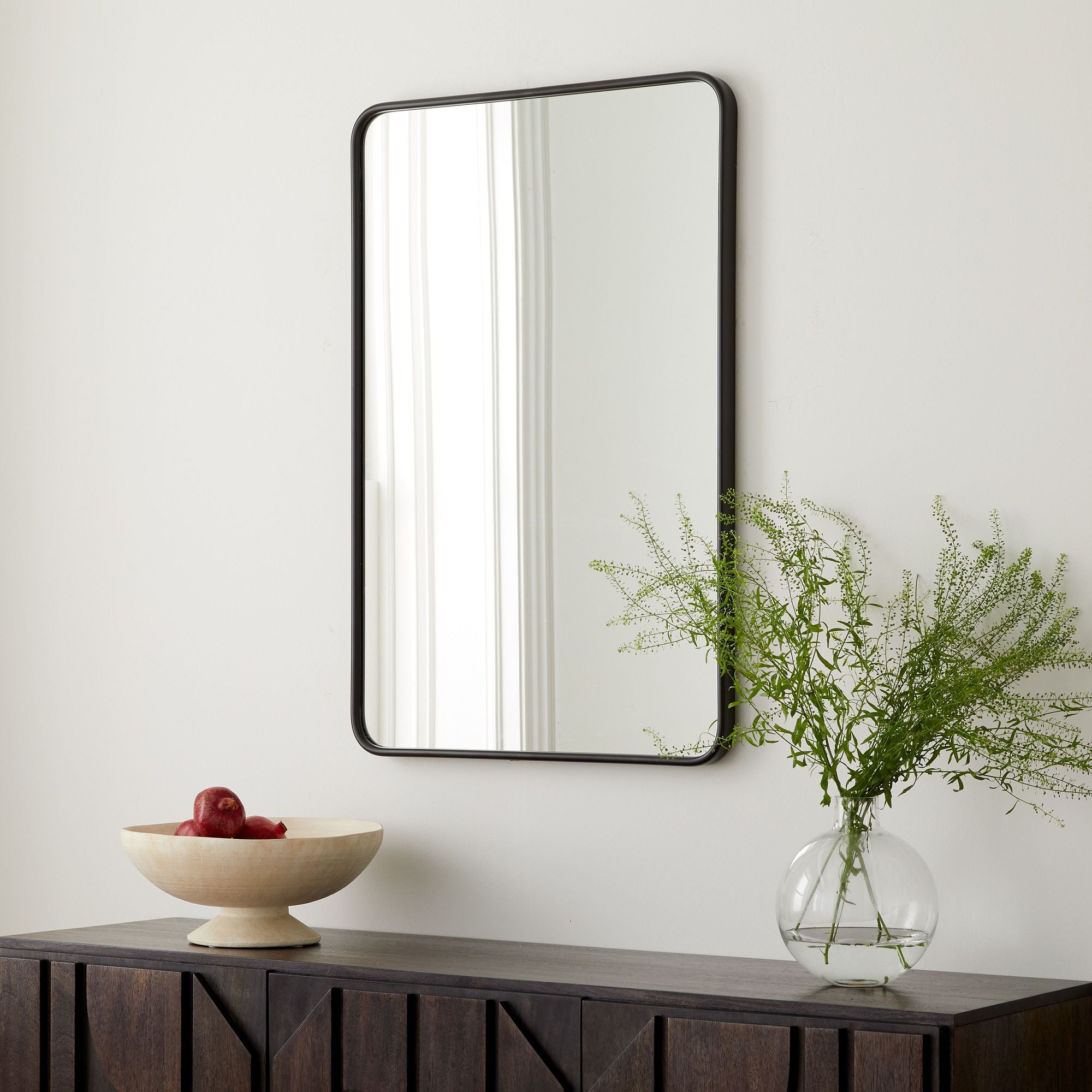 Metal Rounded Edge Wall Mirror