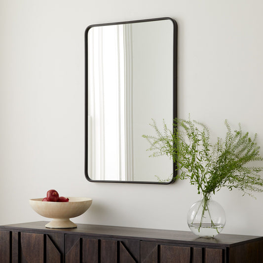 Metal Rounded Edge Wall Mirror